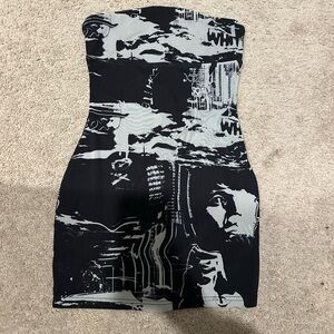 White fox tube dress - like new